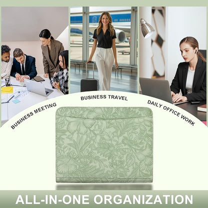 Leathario Portfolio Binder, Includes 10 Sheet Protectors and 3 Notepads - Image 7