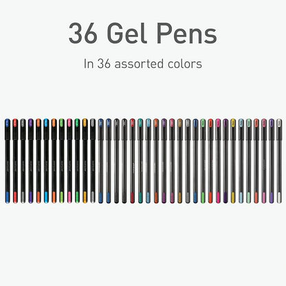 Pentonic Gel Pens, 36 Assorted Colors, Medium & Fine Point, Smooth Writing - Image 3