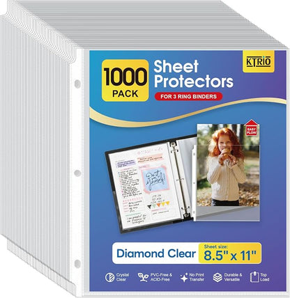 KTRIO Sheet Protectors 8.5x11, Page Protector by KTRIO