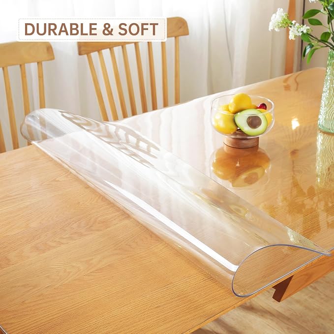 Warmstar Clear Table Protector, 2mm Thick, 42x120Inch Table Cover, Desk Mat - Image 2