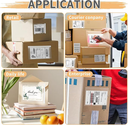 5.5" x 7.5" Shipping Label Sleeves Plastic Envelopes Self-Adhesive Top Loading - Image 6