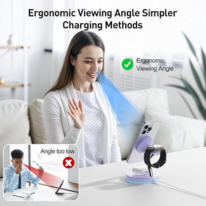 【Adjustable Blue Ambient Light】 Wireless Charger 3 in 1 - Image 4