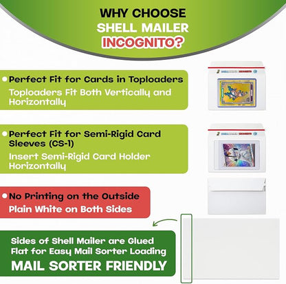50 Pack Shell Mailer Incognito Trading Card Envelopes by Hobby Armor, Perfect - Image 5