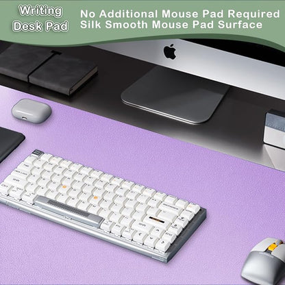 Boutilon Leather Desk Pad Protector, Non-Slip Mouse Pad, Laptop Desk Pad - Image 5