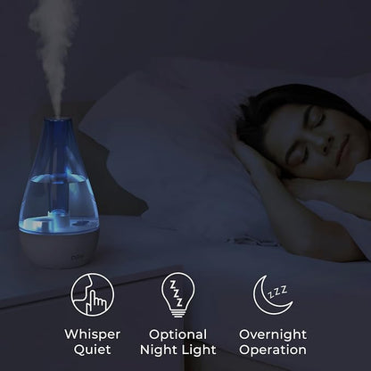 Pure Enrichment MistAire Studio Ultrasonic Cool Mist Humidifier - Small & Compact, Overnight Operation, 2 Mist Settings, Optional Night Light, & Auto Shut-Off - For Offices, Plants & Small Spaces - Image 4