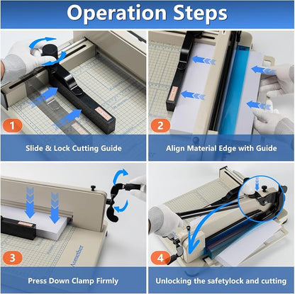 12" Heavy Duty Guillotine Paper Cutter - Image 7