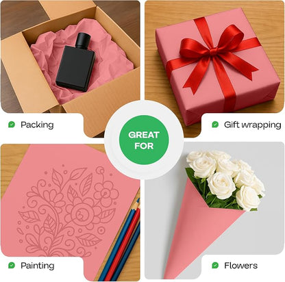 Pink Kraft Paper Roll 12" x 1200" - Image 6
