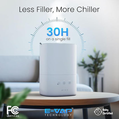 MIKO Ultrasonic Humidifiers for Bedroom Baby - Pre Filter, Wifi App controlled, Auto Mode, No Leak Design, Sleep Mode, Built-in Timer, Humidifier for Babies & Home - Image 5