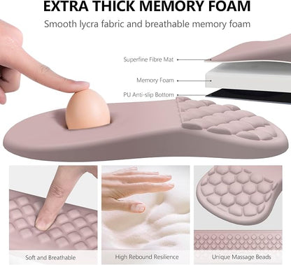 Mouse Pad with Wrist Rest & Keyboard Wrist Rest, Memory Foam - Image 3
