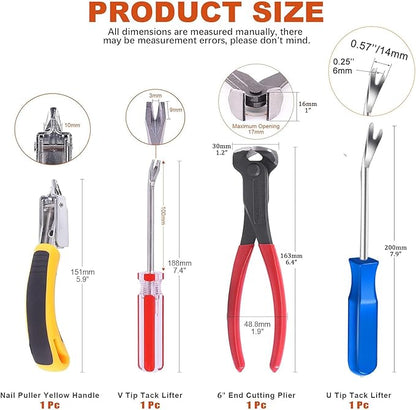 Construction and Upholstery Staple Remover Tack Puller Nail Remover Tool Set - Image 2