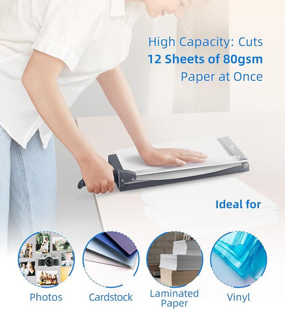 Firbon 12" Guillotine Paper Cutter - Image 4