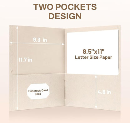 SUNEE Folders with Pockets, 2 Pocket Folders Fit Letter Size, Paper File Folder - Image 4