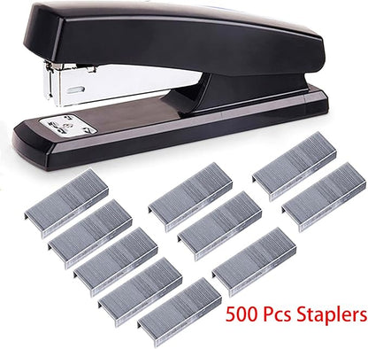 Desktop Staples, 4.8 Inch Labor Saving Black Stapler - Image 2