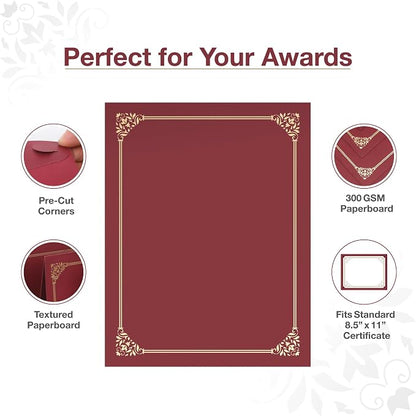 BELLE KR® Red Certificate Holders 8.5 x 11, Documents and Diplomas - Image 4
