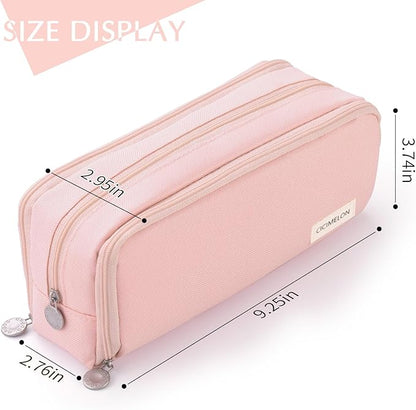 CICIMELON Large Capacity Pencil Case 3 Compartment Pouch Pen Bag - Image 5