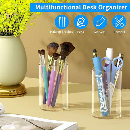 NIUBEE Clear Acrylic Pen Holder - Image 2