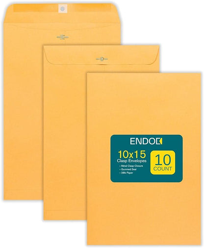 EnDoc 10 x 15 Clasp Envelopes by EnDoc