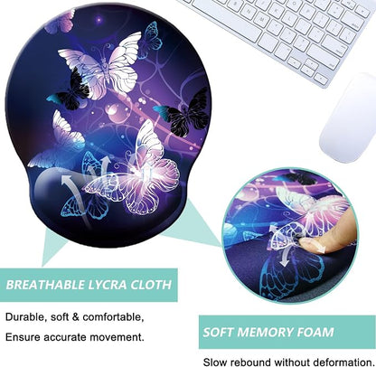 Mouse Pad with Wrist Support, Ergonomic Mouse Pad with Memory Foam Wrist Rest - Image 3