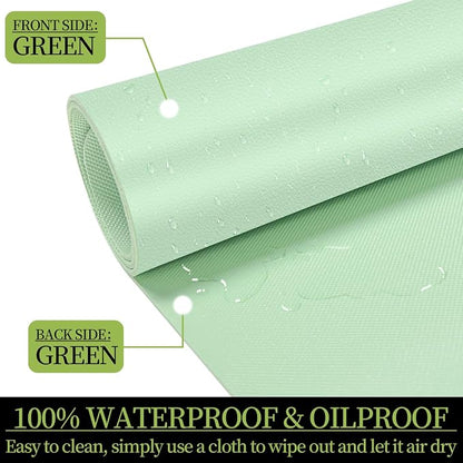Desk Pad Mat, Leather Green Desk Mat - Image 6