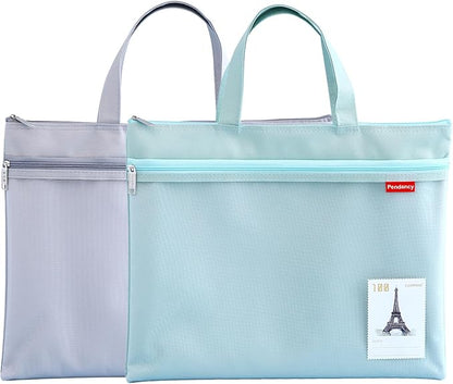 Pendancy Mesh Zipper Pouch 11x13.7 in, A4 Size Foldable Document Storage by Pendancy