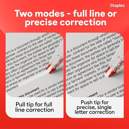 STAPLES Correction Tape, 10 Pack – Sidewinder Applicator - Image 3