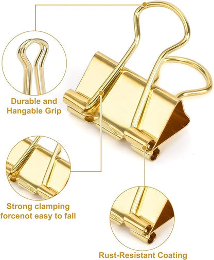 Binder Clips, 50 Pack, 0.75 in Small Paper Clips - Image 3