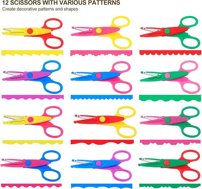 UCEC Craft Scissors Decorative Edge, 12 Pack, Bright Zig Zag Scissors | - Image 3