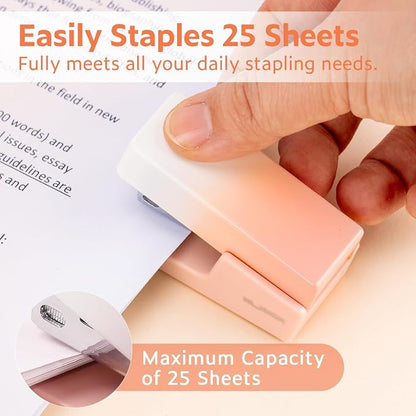 NUSIGN Mini Stapler with 830 Staples, Small Cute Desk Staplers, 25 Sheet - Image 2