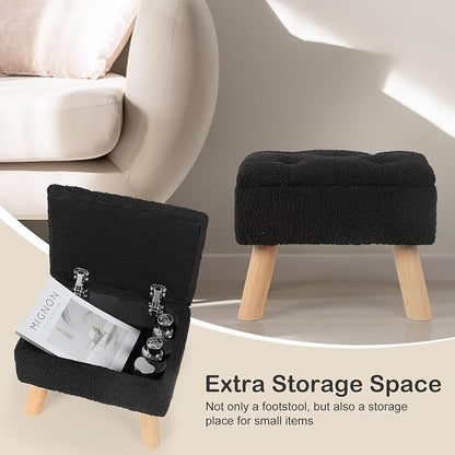 OGEMXU Storage Ottoman, Small Foot Stool Ottoman - Image 5