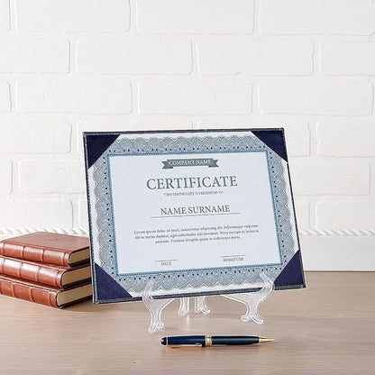 Navy Faux Leather Certificate Holders - Image 3