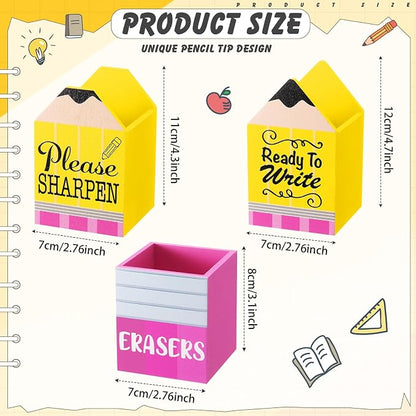 Gilprop 3 Pcs Back to School Sharp and Dull Pencil Holder - Image 2