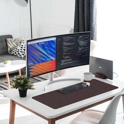 CADONO Leather Desk Pad Protector, Non-Slip PU Leather Large Mouse Pad - Image 5