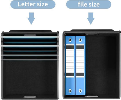 File Organizer Box with Lid, Collapsible File Folder Organizer - Image 3