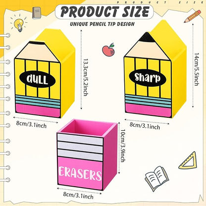 Gilprop 3 Pcs Back to School Sharp and Dull Pencil Holder - Image 2