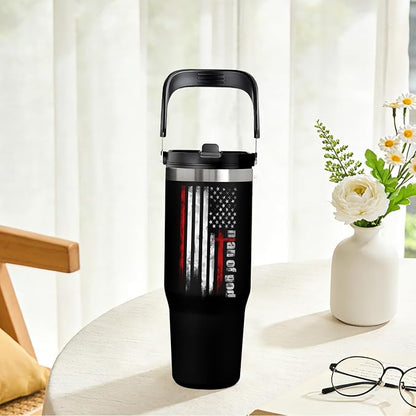 Christian Tumbler for Men 30oz - Religious Gifts for Christian Men, Stainless Steel Insulated Travel Mug with Handle, Bible Verse Cup for Pastors & Fathers, Faith-Based Gift Idea - Image 9