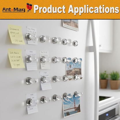 Ant Mag Magnetic Push Pins, 72 Pack Strong Whiteboard Magnets - Image 5