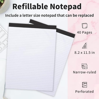 Sooez Clipboard with Refillable Notepad, Clipboard Folder with 10 Storage - Image 6