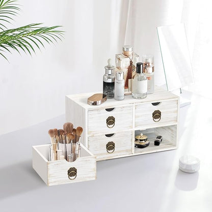 Wood Desk Organizer, Tabletop Storage Organization Box - Image 8
