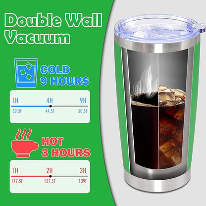 20oz Tumbler Bulk Stainless Steel Tumbler Cup with Lid Vacuum Insulated Double Wall Travel Mug, Durable Powder Coated Travel Coffee Tumbler Mug for Hot & Cold Drinks, Green,8 Pack - Image 5