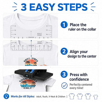 Tshirt-Ruler Guide Alignment Tool to Center Designs, T-Shirt Ruler Guide - Image 6