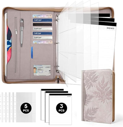 Padfolio Portfolio Folder Binder-Organizer Planner Notebook Zippered Portfolio by Sbrinnaliao