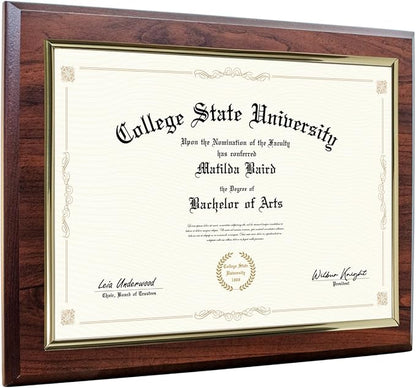 10.5 x 13" Certificate Display Plaque by PlaqueMaker