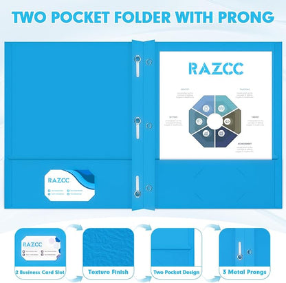 Two Pocket Folders, RAZCC 50 Pack Two Pocket Folders - Image 3