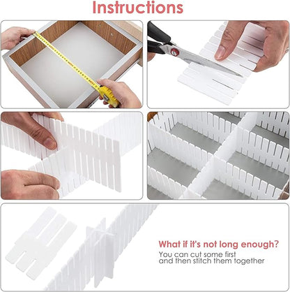 8Pcs Drawer Dividers, Adjustable Drawer Organizer - Image 3