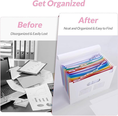 SKYDUE Accordion File Organizer, Expanding File Folder - Image 4