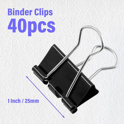 40 Pack Metal Paper Clips, Medium & Large Size - Image 3
