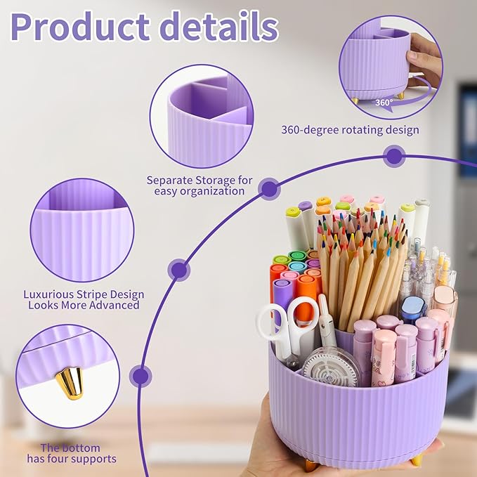 Camelmother 360°Rotating Pen&Pencil Holder - Image 4