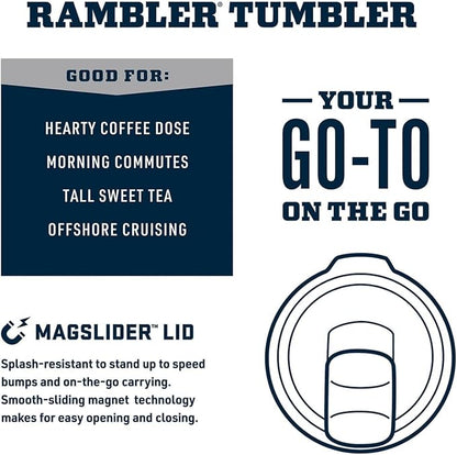 YETI Rambler 30 oz Stainless Steel Vacuum Insulated Tumbler w/MagSlider Lid, Navy - Image 4