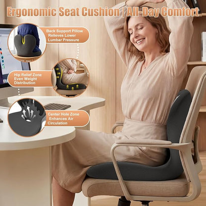 Thick Car Seat Cushion with Lumbar Support - Image 9