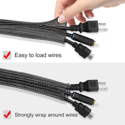 25ft - 3/4 inch Cord Protector Cable Sleeve Split Wire Loom Tubing - Image 2